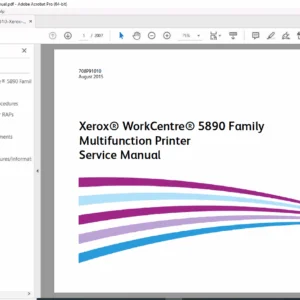 Xerox WorkCentre 5890, 5875, 5865, 5855, 5845 Service Manual & Parts List PDF