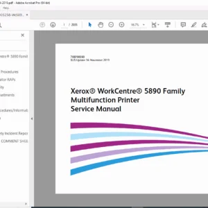 Xerox WorkCentre 5890 Family Service Manual PDF