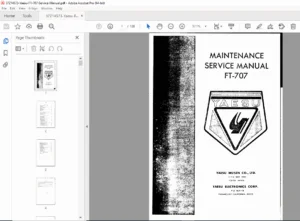 Yaesu FT-707 Maintenance & Service Manual (Alignment, Schematics) PDF