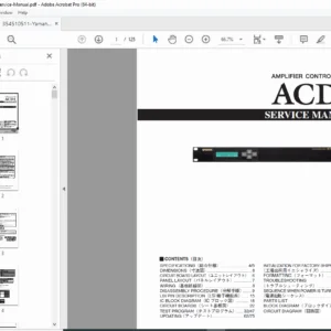 Yamaha ACD1 Amplifier Control Device Service Manual PDF