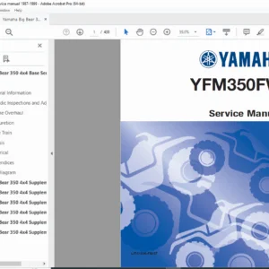 Yamaha Big Bear 350 Service Manual (1987-1997) YFM350FW Repair Guide PDF