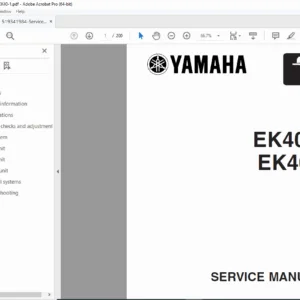 Yamaha EK40G EK40J Outboard Motor Service Manual 40HP 2-Stroke PDF