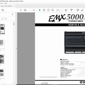 Yamaha EMX5000-12/20 Mixer Service Manual Repair & Schematics PDF