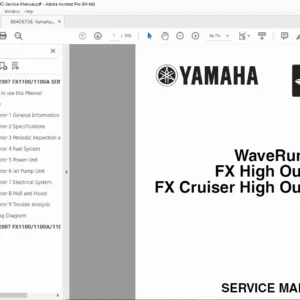 Yamaha FX HO FX Cruiser HO WaveRunner Service Manual PDF 2004-2007