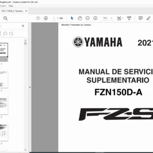 Yamaha FZ-S V3 2021 Service Manual PDF (FZN150D-A ABS)