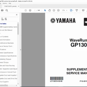Yamaha GP1300R WaveRunner Service Manual Repair Jet Ski Maintenance PDF