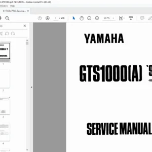 Yamaha GTS1000(A) 1993 Service Manual (4BH-AE1) PDF DOWNLOAD