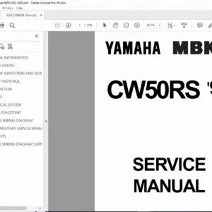 Yamaha MBK CW50RS ’98 (5FX-AE1) Service Manual + Wiring Diagram PDF