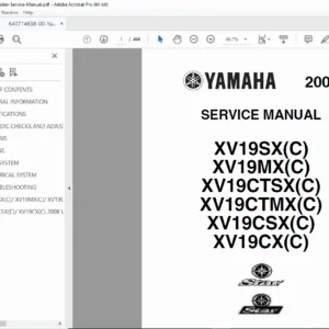 Yamaha Raider XV1900 Star Service Manual  (2008+) PDF DOWNLOAD