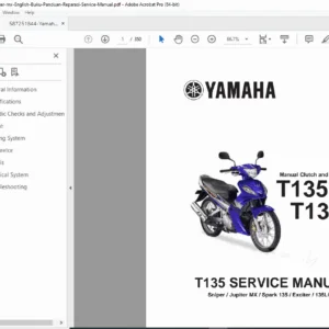 Yamaha T135 Jupiter MX Exciter Sniper Spark 135 Service Manual PDF