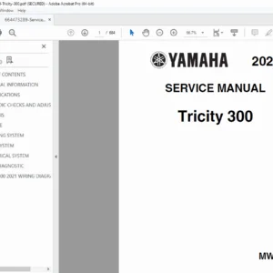 Yamaha Tricity 300 Service Manual 2021 MWD300 PDF