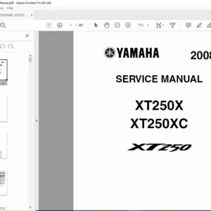 Yamaha XT250X XT250XC 2008 Motorcycle Service Manual Repair PDF