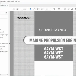 Yanmar 6AYM-WGT WET WST Marine Engine Service Manual PDF DOWNLOAD