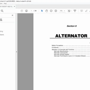 Yanmar 8LV Marine Diesel Engine Service Manual – Sections 8–11 PDF