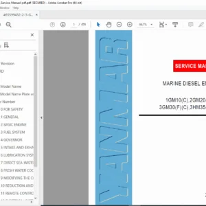 Yanmar GM & HM Series Marine Engine Service Manual PDF