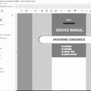 Yanmar JH Series Industrial Diesel Engine Service Repair Manual PDF