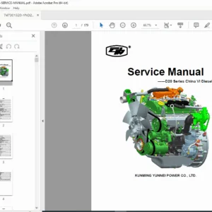 Yunnei D20 Series China VI Diesel Engine Service Manual YND20 D20TCIF PDF