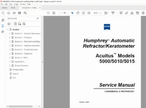 Zeiss Humphrey Acuitus 5000/5010/5015 Service Manual Rev C PDF