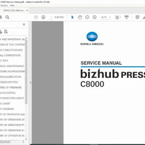 bizhub PRESS C8000 Production Printer Service Manual PDF
