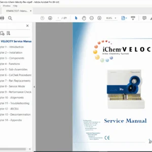 iChem VELOCITY Urine Chemistry Analyzer Service Manual Repair & Parts PDF