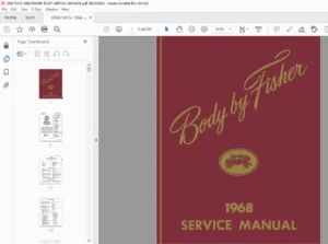 1968 Fisher Body Service Manual GM Body Styles – PDF