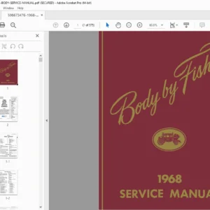 1968 Fisher Body Service Manual GM Body Styles – PDF