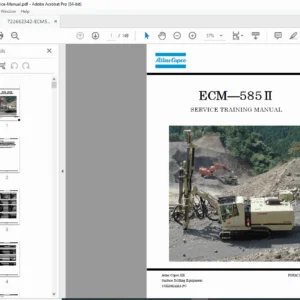 Atlas Copco ECM 585 II Drill Rig Service Training Manual Hydraulic & Electrical PDF