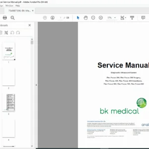 BK Medical Flex Focus Series Diagnostic Ultrasound Service Manual PDF
