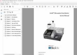 BioTek ELx50 Microplate Strip Washer Service Manual PDF (Rev F, 2016)