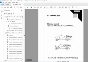 Cushman 280 & 2200 Gasoline Utility Vehicle Service & Repair Manual PDF