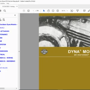 Harley-Davidson Dyna Models 2016 Service Manual PDF (99481-16)