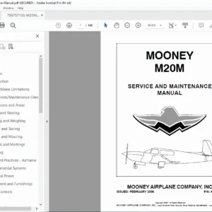 Mooney M20M Service & Maintenance Manual PDF (S/N 27-0001+)