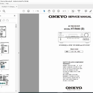 Onkyo HT-R680 AV Receiver Service Manual –  PDF DOWNLOAD