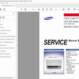 Samsung Electronics CLP-300/CLP-300N Color Laser Printer Service Manual PDF
