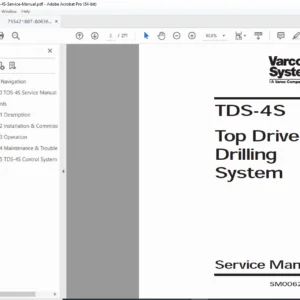 Varco TDS-4S Top Drive Service Manual PDF (1998)