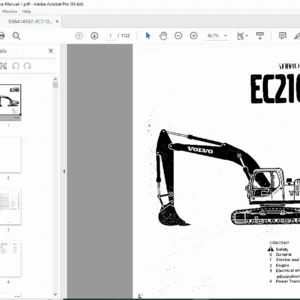Volvo EC210B Excavator Service Manual PDF (Repair, Specs & Wiring)