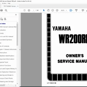 Yamaha WR200 Service Manual 1992 PDF DOWNLOAD