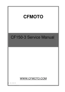 CFMOTO 150NK (CF150-3) Motorcycle Service Manual PDF Download cover page page 1