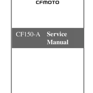 CFMOTO CF150-A Leader Motorcycle Service Manual PDF Download cover page page 1