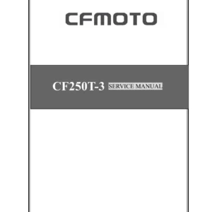 CFMOTO CF250T-3 (V3) Service Manual PDF Download cover page page 1