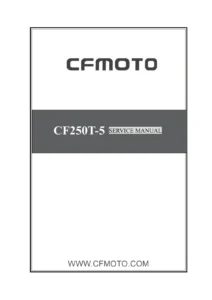 CFMoto CF250T-5 (V5) Technical Service Manual PDF Download cover page page 1