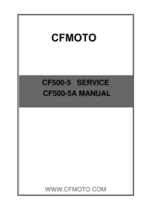 CFMOTO CF500-5 / CF500-5A ATV Technical Service Manual PDF Download cover page page 1