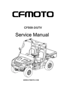 CFMOTO CF500-3 UTV Technical Service Manual PDF Download cover page page 1