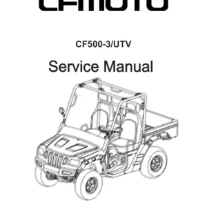 CFMOTO CF500-3 UTV Technical Service Manual PDF Download cover page page 1