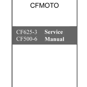 CFMoto CF625-3 CF500-6 Technical Service Manual PDF Download cover page page 1
