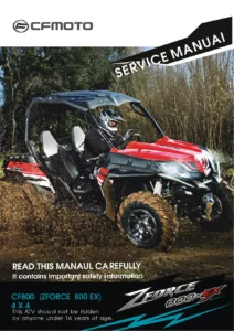 CFMOTO CF800 Technical Service Manual PDF Download cover page page 1