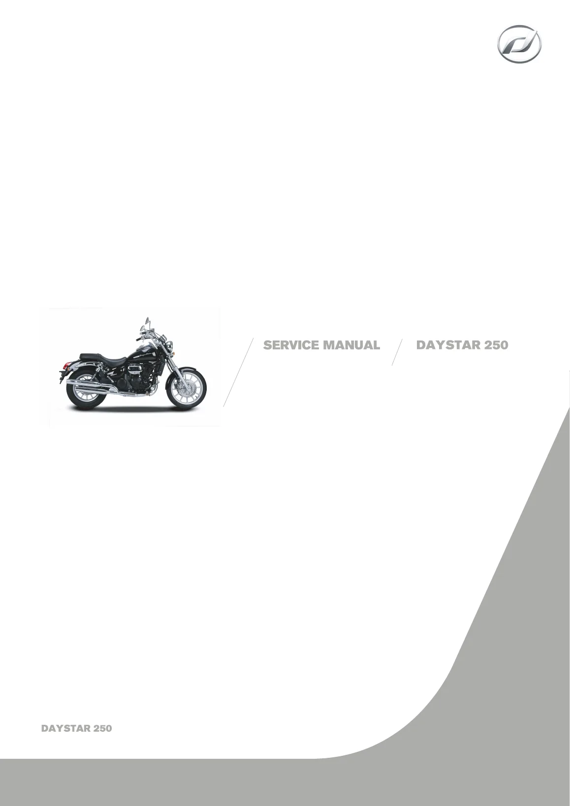 Daelim Daystar 250 (VL250) Service Manual PDF Download cover page page 1