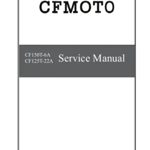 CFMOTO CF150T-6A & CF125T-22A Scooter Service Manual PDF Download cover page page 1