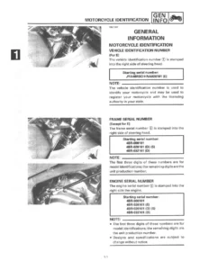 1992 Yamaha XJ600S Service Manual PDF Download
