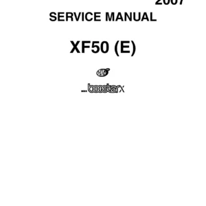2007 Yamaha XF50 XF50E & MBK Booster X Scooter Service Manual (15P-F8197-E0)